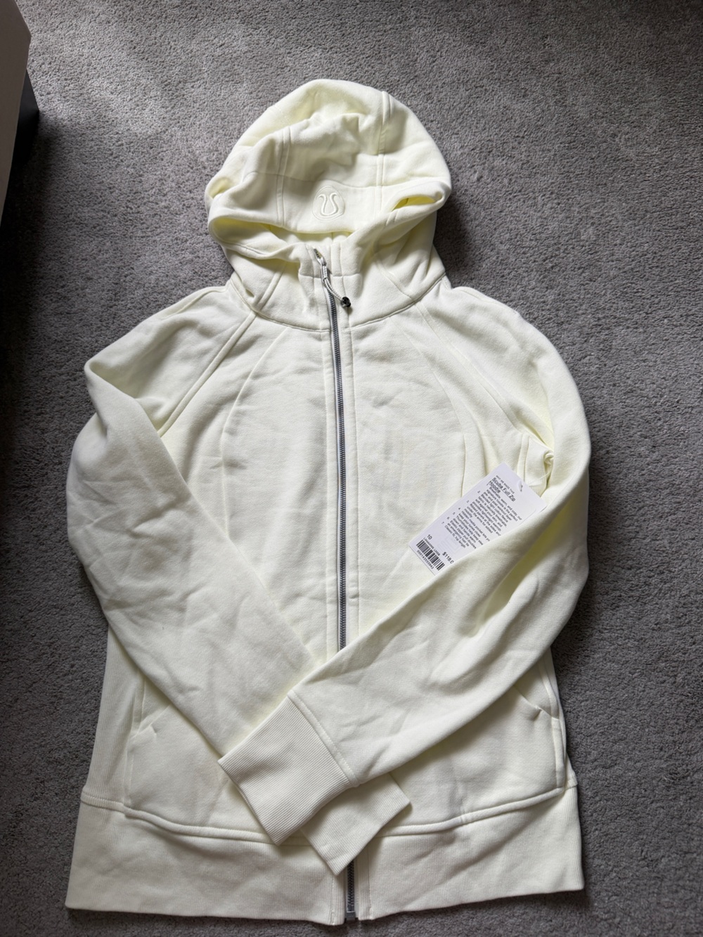 NWT RARE lululemon Scuba Hoodie Size 10 in Lemon Sorbet